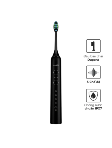 Bàn Chải Đánh Răng Điện B-22DE – Động Cơ Rung Mạnh – 5 Chế Độ Làm Sạch – Lông Mềm DuPont – Chống Nước IPX7